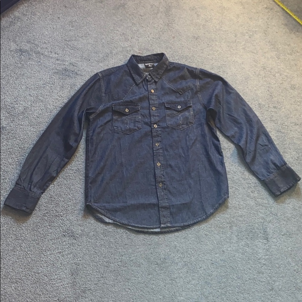 Broken Threads Premium Quality Goods Denim Shirt